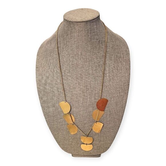 Gold-tone Metallic Island Breeze Flutter Necklace - Picture 4 of 10